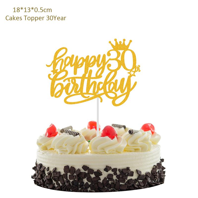 Alles Gute zum Geburtstag Kuchen Dekoration 13 16 18 21 30 40 50 60 70 Jahre Geburtstag Kuchen Topper Erwachsene Party Backen Dessert Dekor liefert