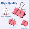 OWLKELA 100 Pcs Colored Binder Clips, Paper Clamps, Paper Binder Clip, Assorted Sizes, Metal Colorful Binder Clips, Ideal for Office, Home and School