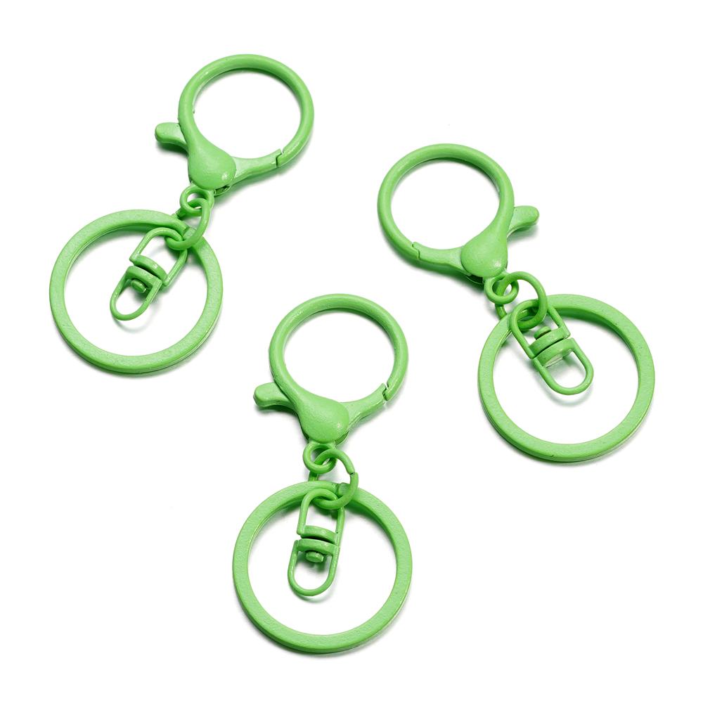 5 Stück/Los 30mm Schlüsselring Lang 70mm Beliebt Bunt Metall Hummerverschluss Schlüsselhaken Kette Schmuckherstellung für Schlüsselanhänger Zubehör