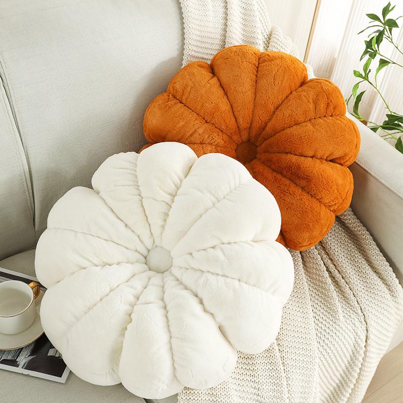 Nordic Small Bunny Fur Pumpkin Seat Cushion For Living Room Decor And Office Comfort