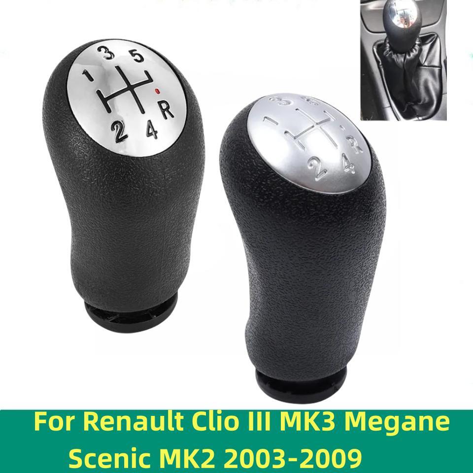 For Renault Clio III MK3 Megane Scenic MK2 2003-2009 Car Styling Accessories Gear Shift Knob Hand Speed Handle Interior Parts