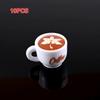 10Pcs Dollhouse Diy Accessories Resin Kawaii Simulation Mini Coffee Cup For Miniature Kitchen Craft Food Toy