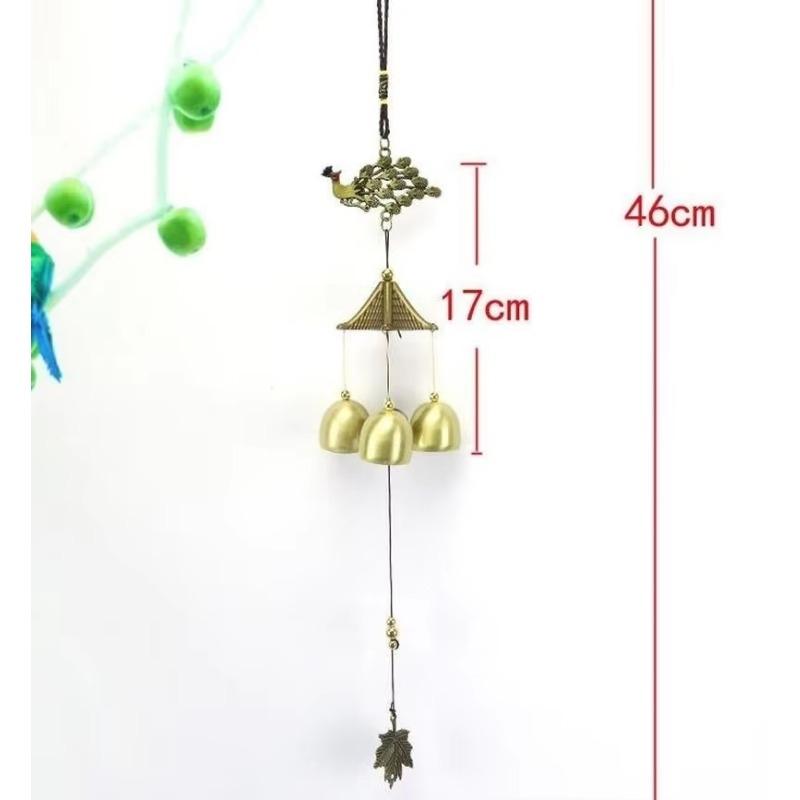 Mosiężny Rękodzieło Odlewany Dzwonek Wietrzny Tybetański Brązowy Dzwon Metalowy Antyczny Dzwon Feng Shui Metalowy Kurant Wietrzny Fortuna Dzwoneczki