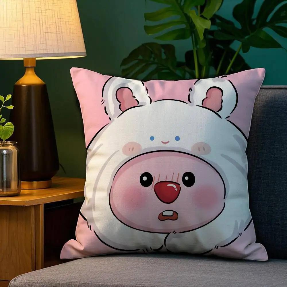 Custom Zanmang L-Loopy Throw Pillow Case Plush Fabric Soft Double Sided Print Home Sofa High Quality Cushion Cover Throw