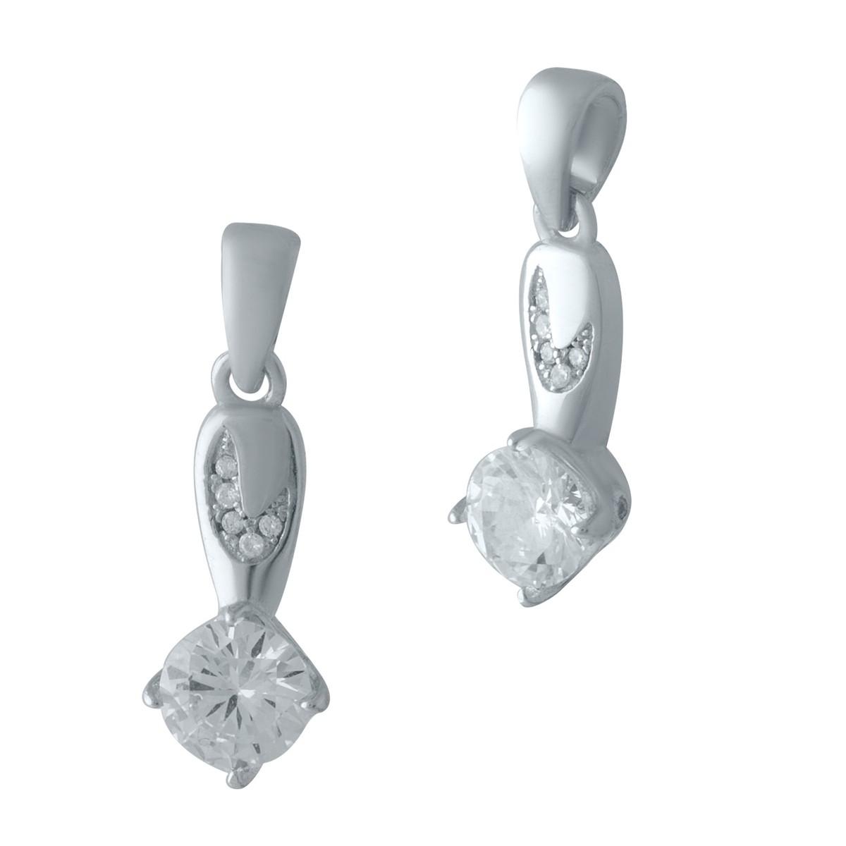 

Срібна каблучка з фіанітами (2001522) білий