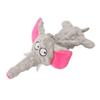 Durable No Stuffing Dog Chew Toys Soft Plush Squeaky Elephant Shaped Pet Toy for Dogs Stuffingless Puppy Toys for Teeth Cleaning