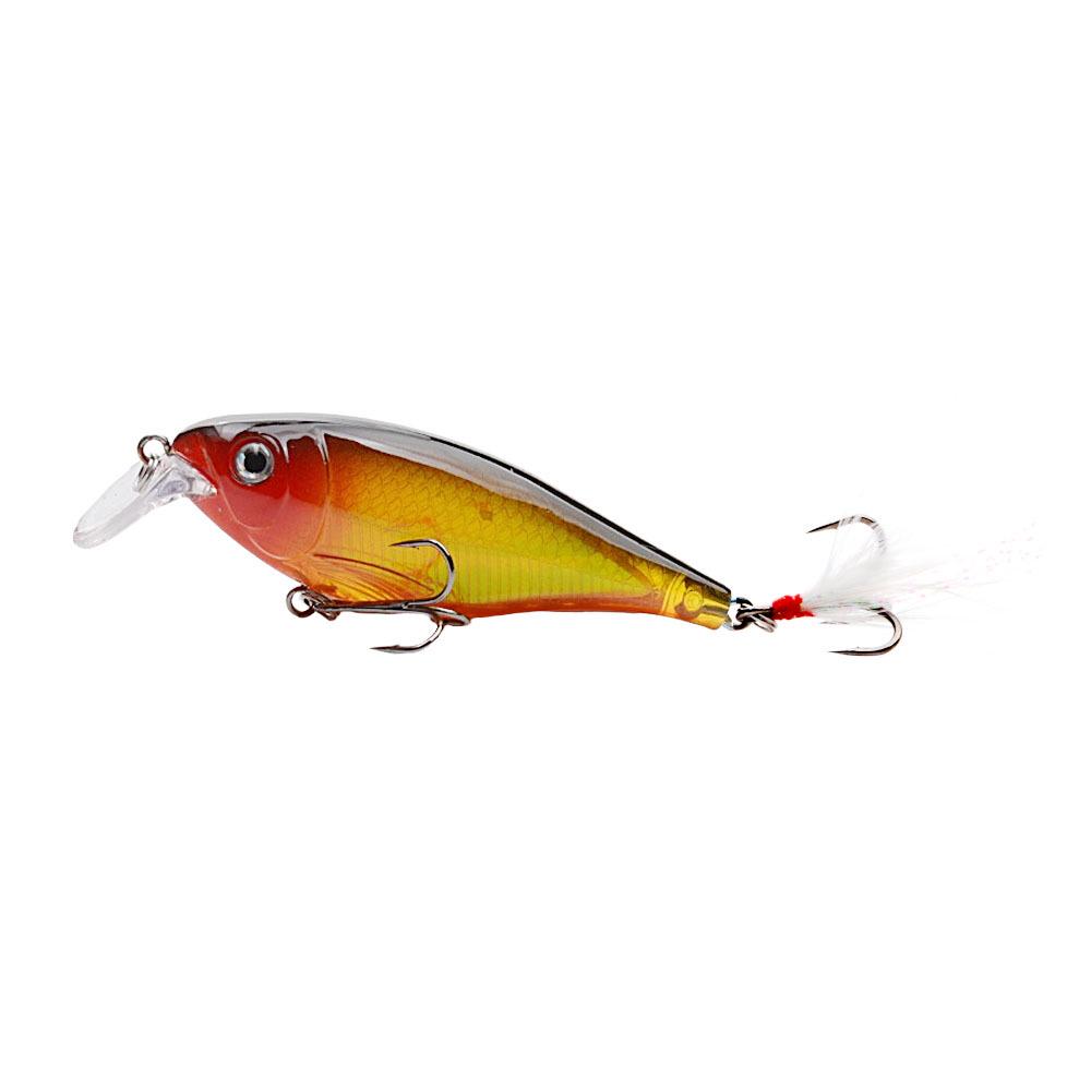Wide Lip Floating Minnow Lure 8.5CM, 12.3G Rattle Hard Bait