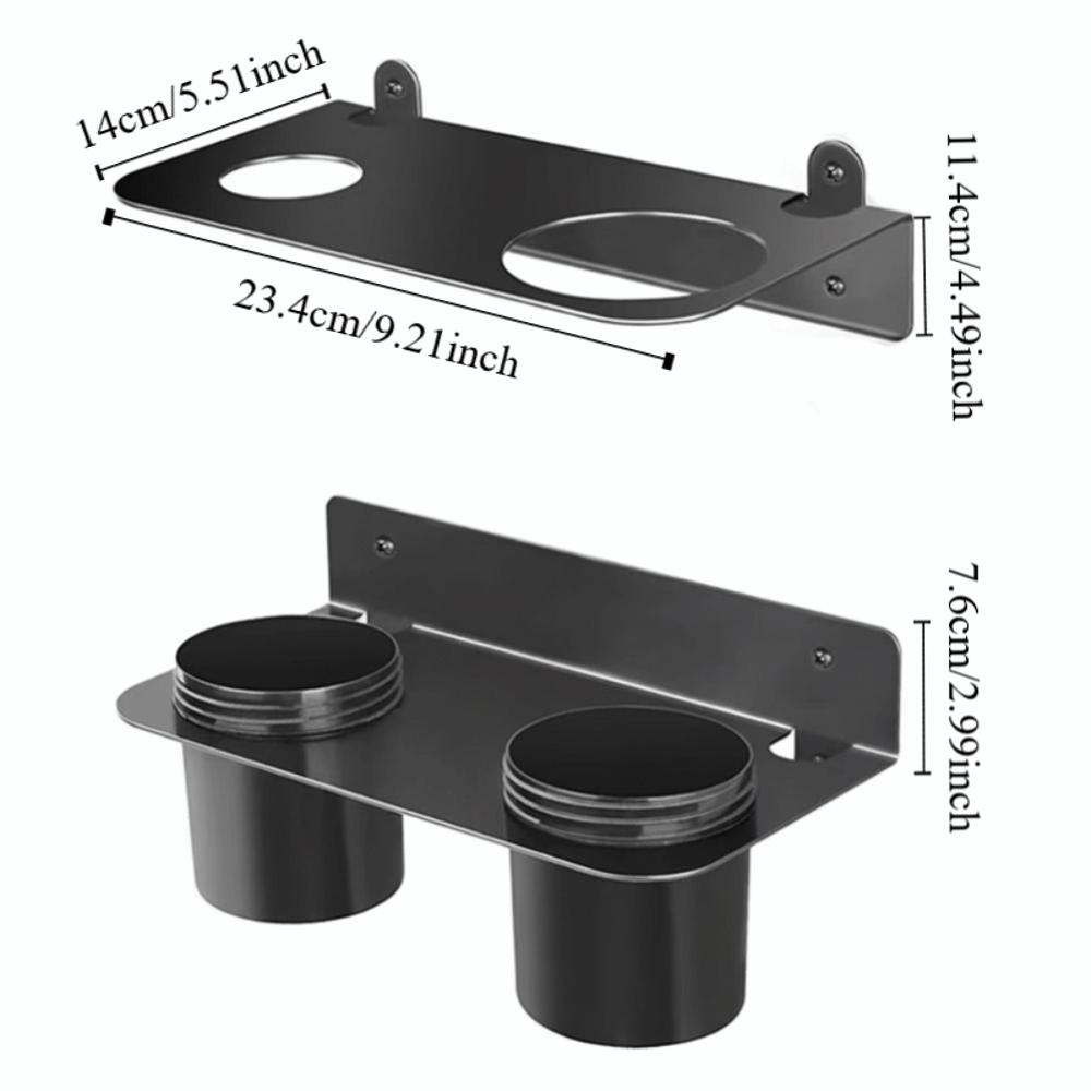 Two Drip Cups Oil Funnel Holder Heavy Duty Fluid Drain Funnel Kit Funnel Storage Rack Oil Storage