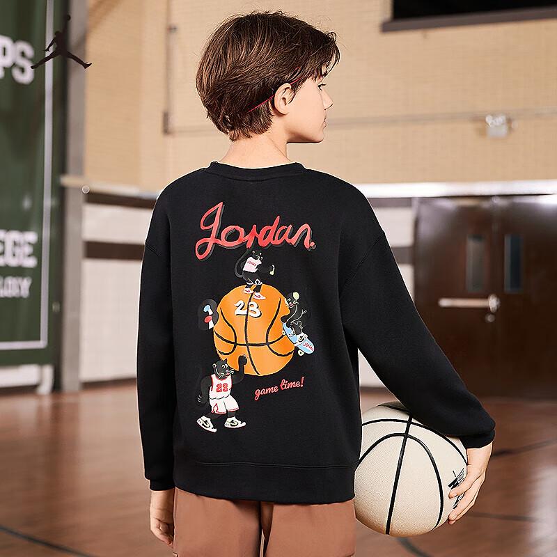 Jordan AJ Boys  Fleece-Lined Crewneck Sweatshirt 7
