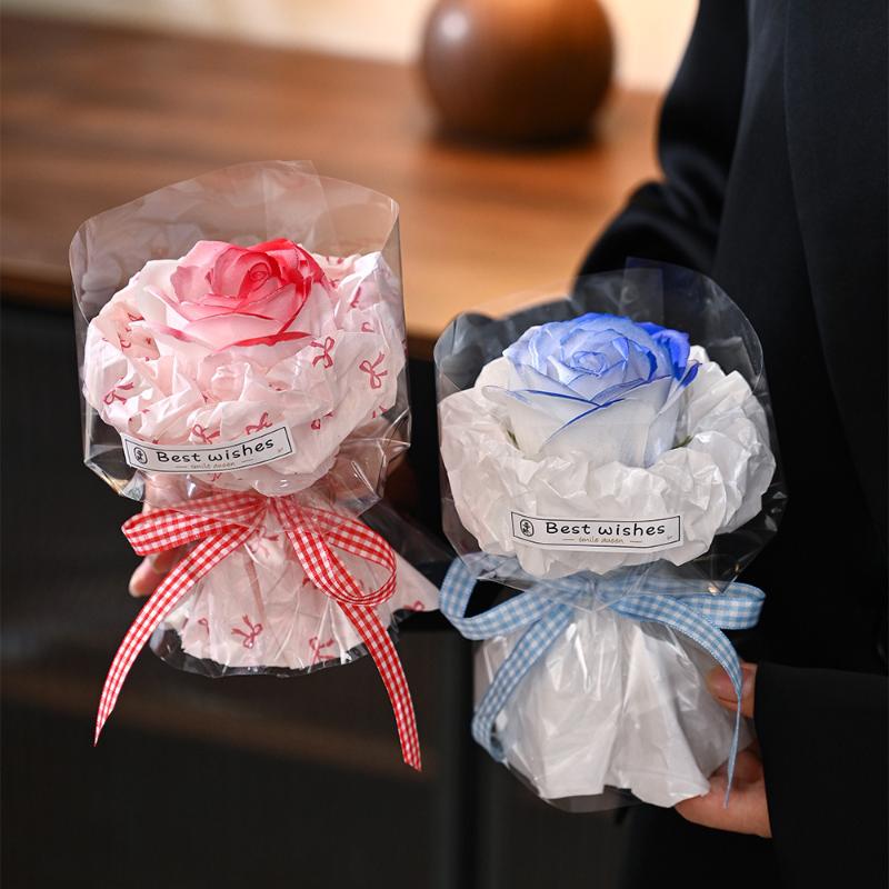 Soap Flower Rose Bouquet Artificial Flower For Christmas Wedding Birthday Party Valentine'S Day Diy Gift Home Decoration