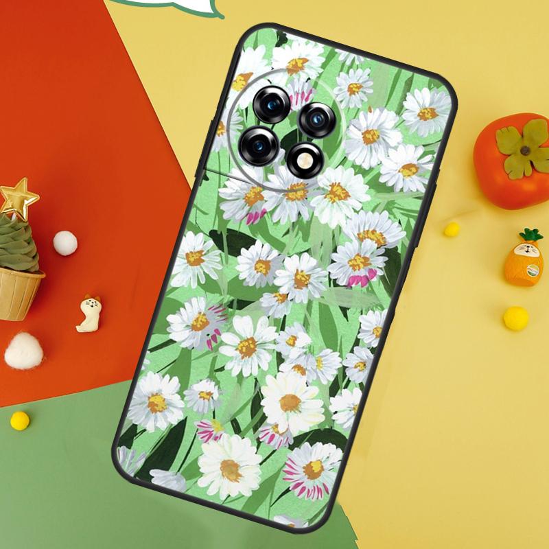 Flower Plant Art Case For OnePlus Nord 5 CE 2 3 4 Lite N20 N30 OnePlus 15 13 12 11 10 10T 12R 13T 13R Cover