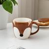 Handcrafted Animal Print Mugs: 15Oz/450Ml Ceramic Fox And Penguin Mugs, Microwave And Dishwasher Safe, Perfect for Coffee, Tea, And More