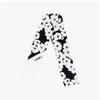Valentino Floral Skinny Twill Silk Scarf E6017 Mig Cft