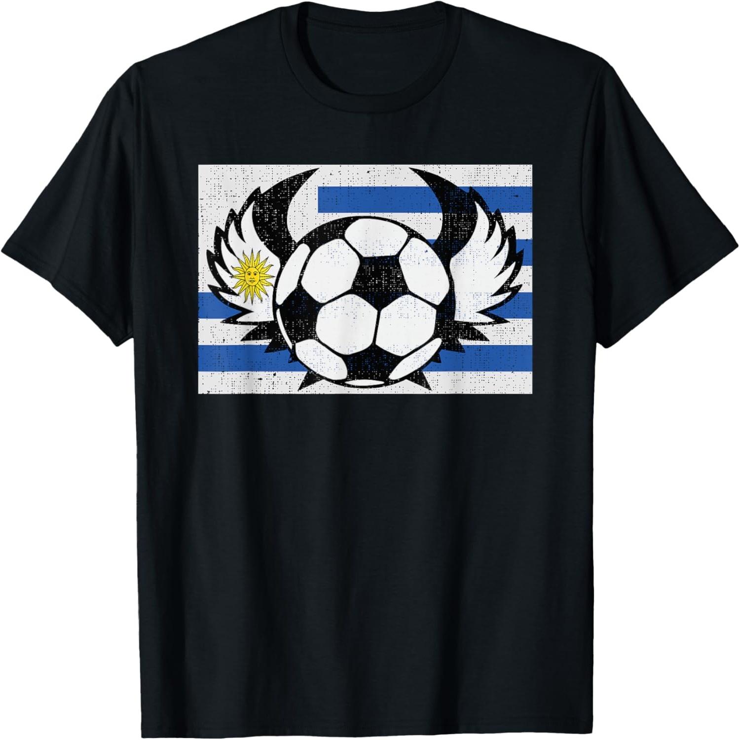 Uruguay Soccer Flag Shirt Uruguayan Football Tshirt Vintage S
