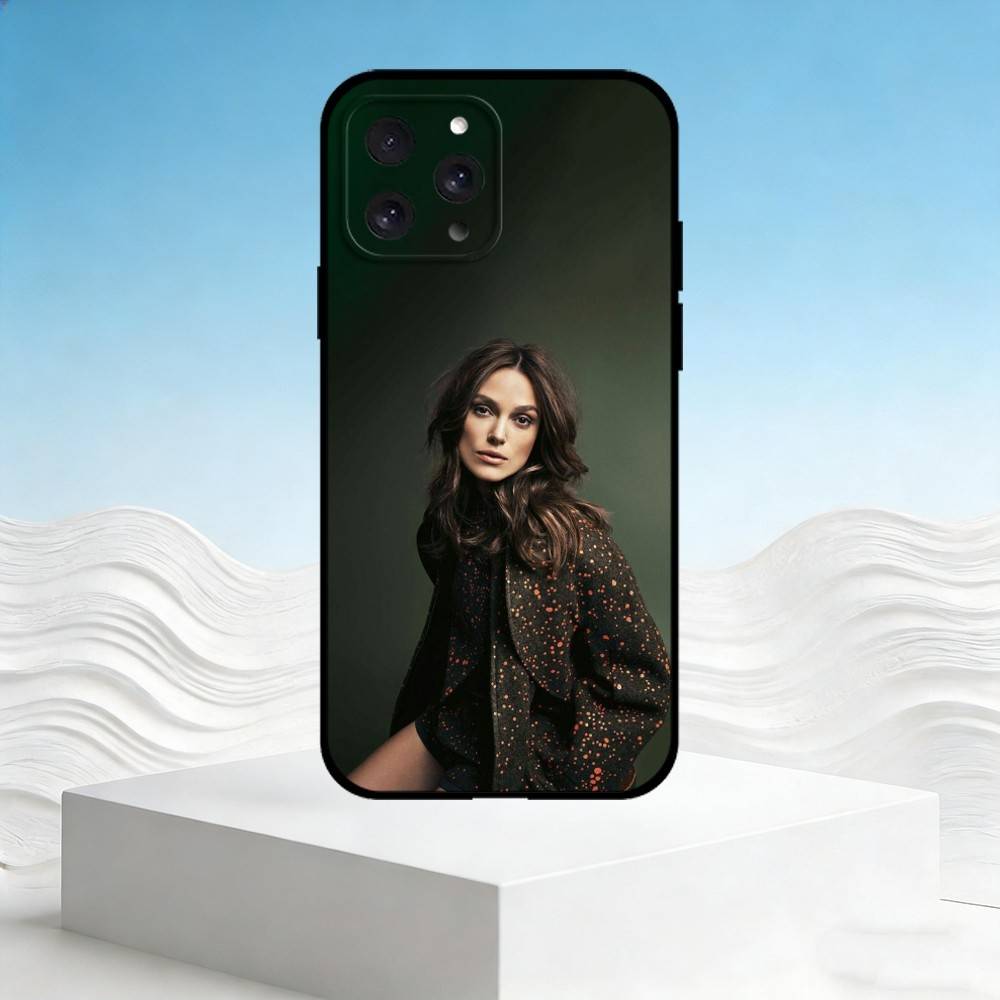 K-Keira Knightley Phone Case For iPhone 17,16,15,14,13,12,11 Plus,Pro Max,SE4Soft Silicone Black Cover iPhone14Pro