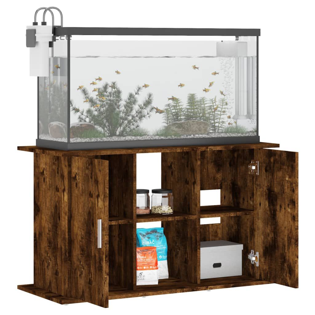 vidaXL Aquarium Stand Smoked Oak 101x41x58 Cm Engineered Wood