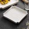 Solid Color Creative Ceramic Stone Pattern Plate Square Salad Plate Dessert Plate Service Plates Restaurant Specialty Tableware