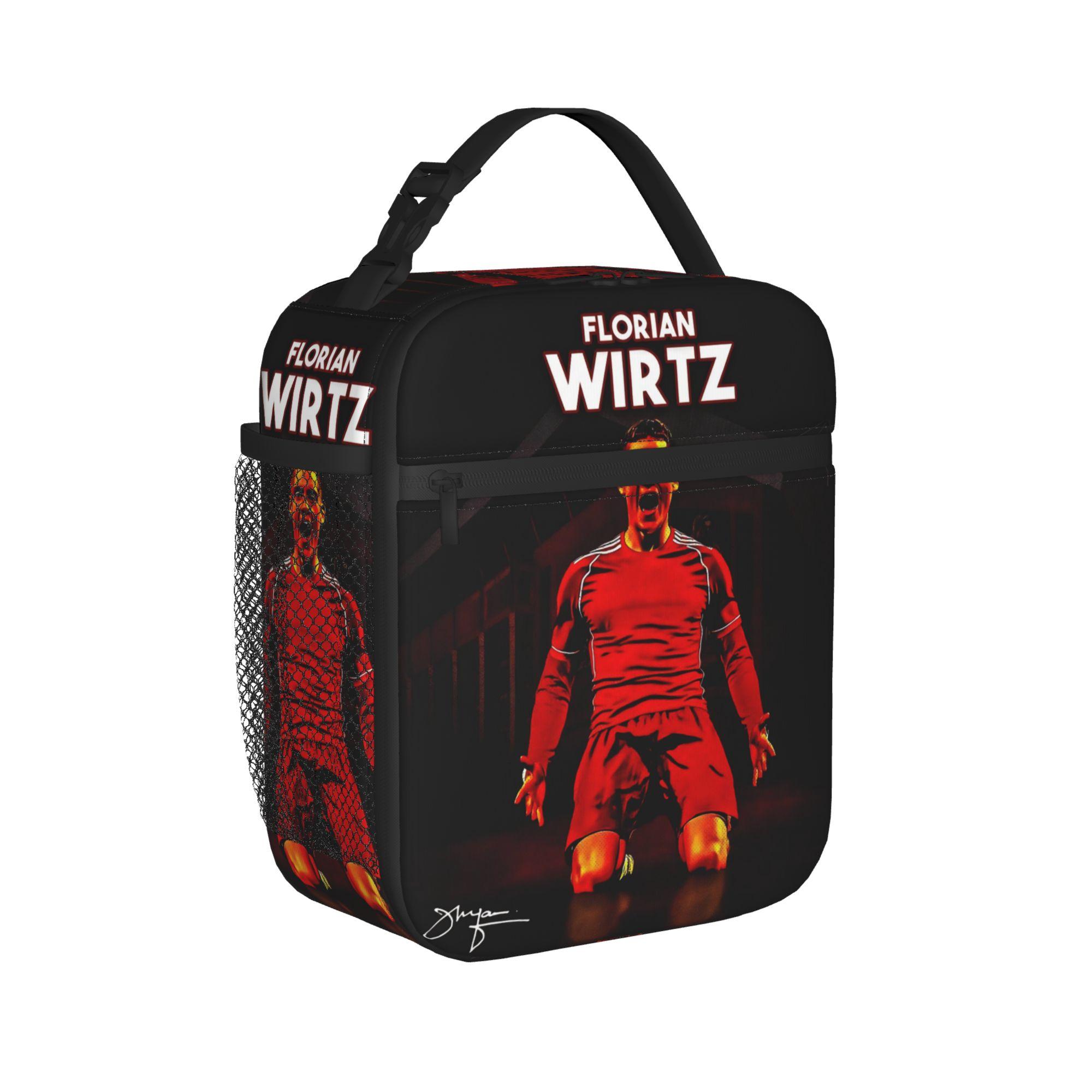 Florian Wirtz Number 7 Insulated Lunch Bag Football Soccer Meal Container Cooler Bag Tote Lunch Box Office Outdoor Food Handbags One Size
