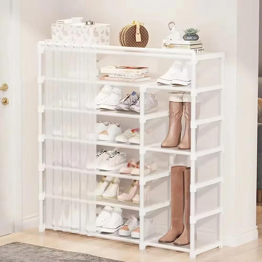 Household Organizer Cabinet Dustproof Shoe Racks Wall Corner Shoes Storage Shelf Shoes Shelves for Living Room And Bedroom