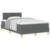 VidaXL Lit à ressorts indépendants avec matelas gris foncé 120x190 cm tissu 3338980