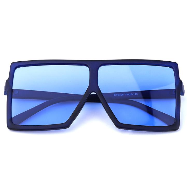 Wholesale Custom Logo Big Frame Fashion Square Candy Color Retro Sunglasses for Women Oculos Square