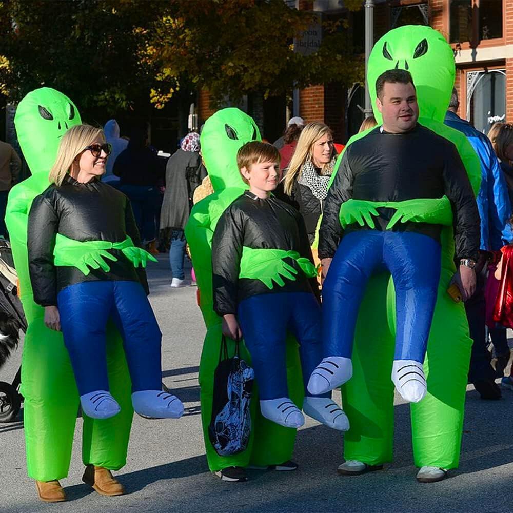 Alien Ufo Costume, Inflatable, Self-Inflating, Halloween Costume
