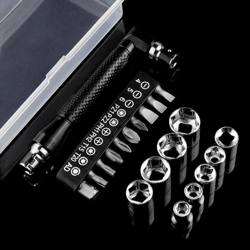 Durable Double-ended Socket Screwdriver Set L-shaped Wrench Multi-function Socket Tool Portable Alloy Screwdriver Bits Home