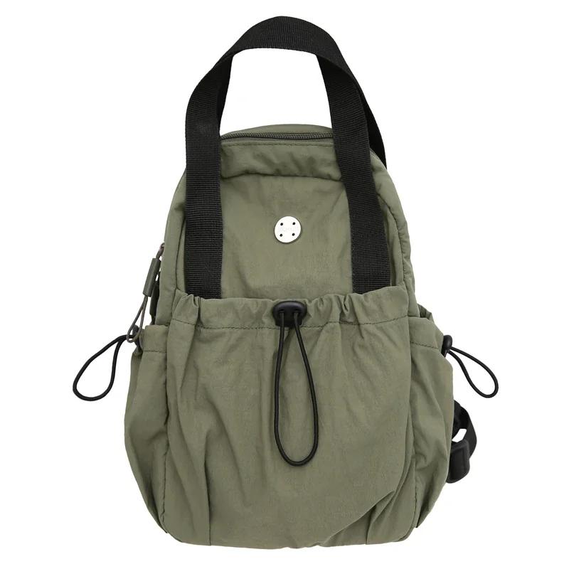 Three uses solid soft zipper chest large capacity portable trendy fashionable leisure sports shoulder bags for women