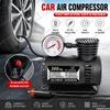 12V DC 300 PSI Car Tire Inflator, Compact Portable Air Compressor Pump with Cigarette Lighter Plug for Emergency Use