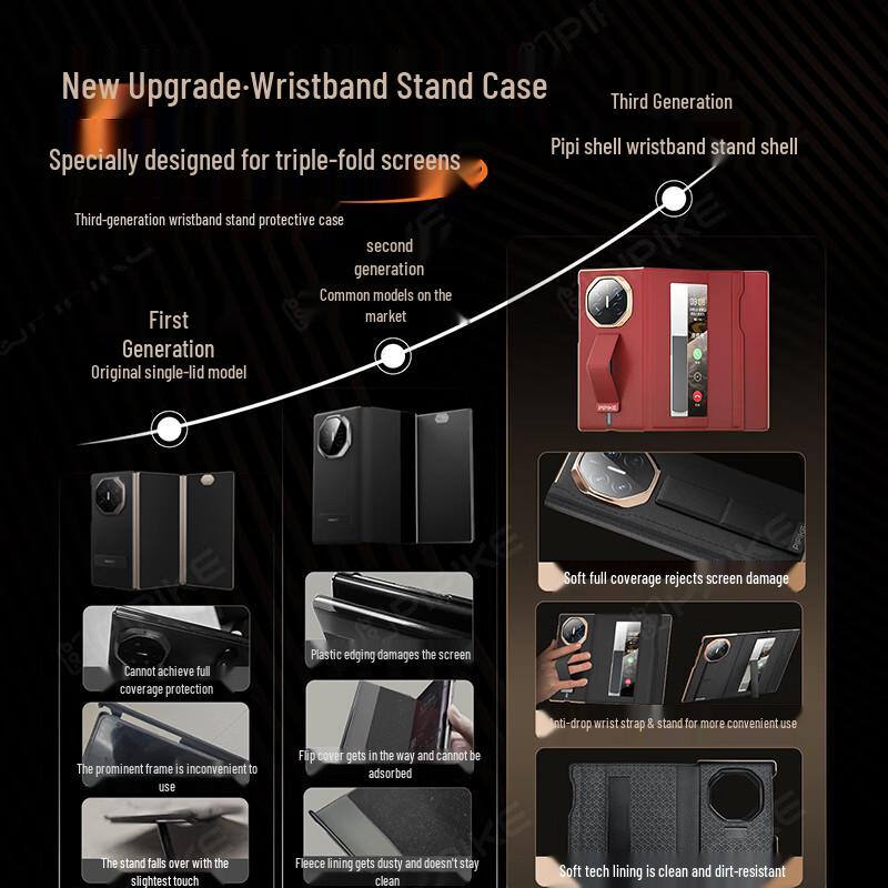 Luxury Leather Phone Case for Huawei Mate XTs/XT Foldables