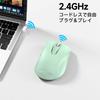QAF Wireless Ergonomic for Long 1400DPI Optical USB Receiver 5 Compatible with Red and Mint Green 2.4GHz Mouse, Design, Fatigue-Free Use,