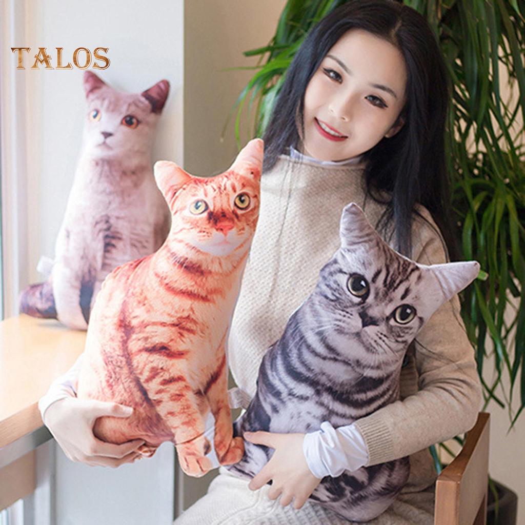 Baby-k 50cm Cute Simulation Three-dimension Cat Pillow Tiger Pattern Plush Doll Toy