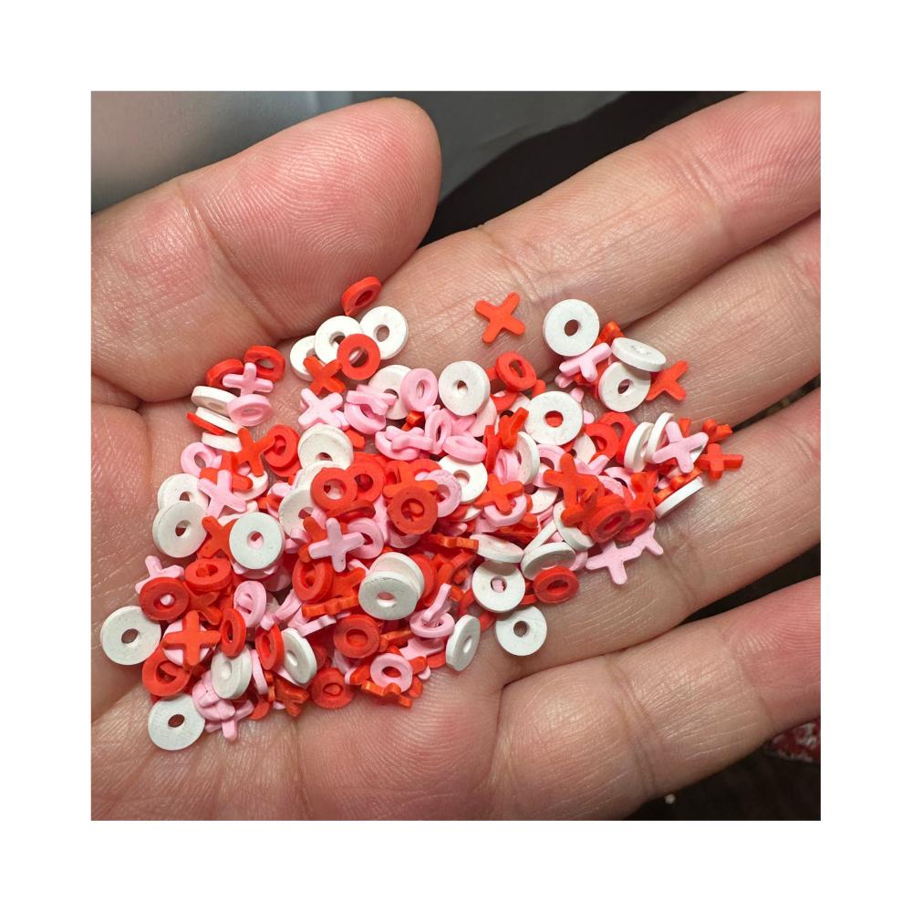 Love Heart Polymer Clay Mix Letter Mini Craft for Valentine's Day Nail Art Slime Decorations