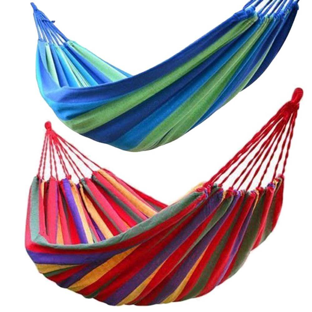 Outdoors Camping Swing Canvas Sleeping Hammock Outdoor Hammock Single Hanging Bed Camping Hammock