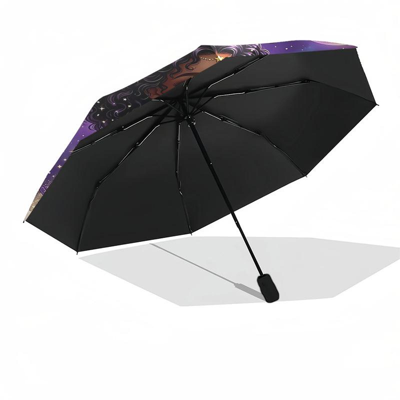 1PC Celestial Princess Umbrella-8-Rib Reinforced, Automatic Open, Lightweight & Durable, Fashion Accessory for Outdoor, Beach L0370