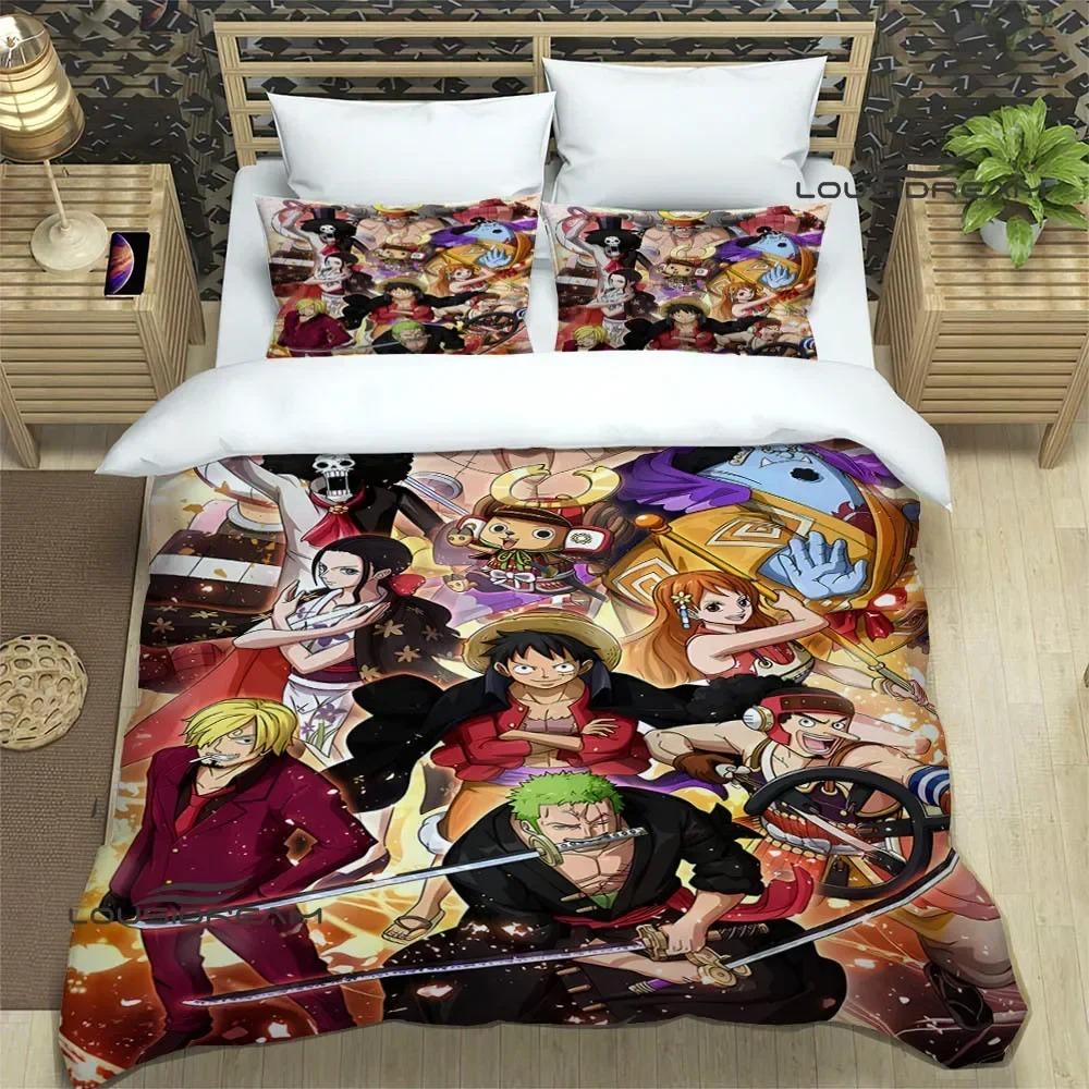 3D cartoon One P-Piece Σετ κρεβατιού εκλεκτά προμήθειες κρεβατιού σετ παπλωματοθήκη παπλώματος κρεβατιού σετ κρεβατιού πολυτελές δώρο γενεθλίων