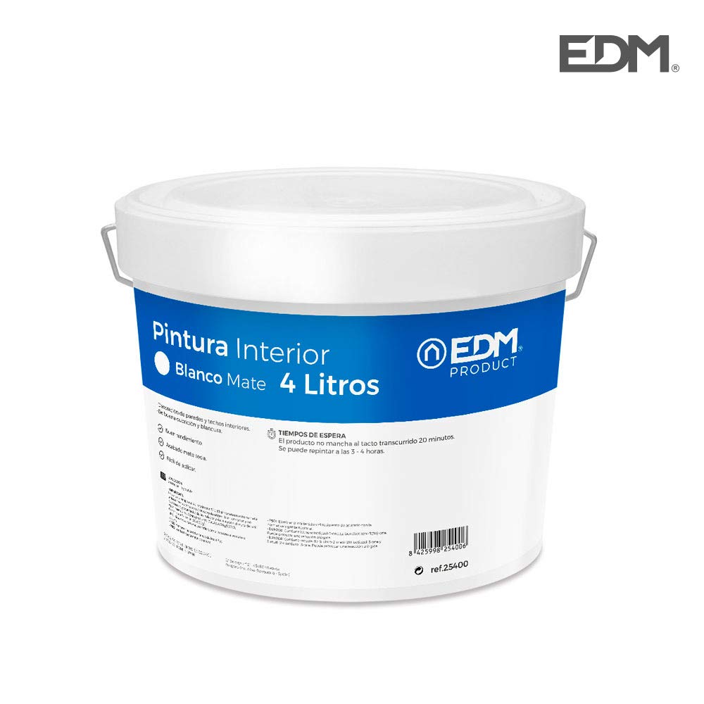 White Interior Matte Plastic Paint 4l Edm