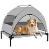 Portable Elevated Dog Bed with Removable Canopy, Cooling Raised Pet Cot for Small Medium Dogs, 76 X 61 X 70 Cm