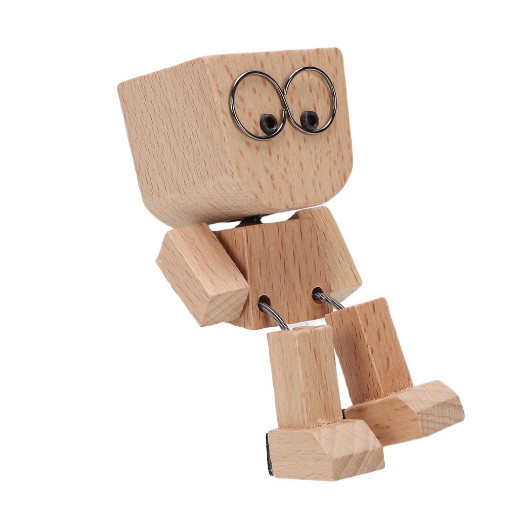 Schüttelnder Holzmann Magnetisch Lustige Ausdrücke Auto Armaturenbrett Schüttelnde Holzpuppe Figur für Schreibtisch Regal