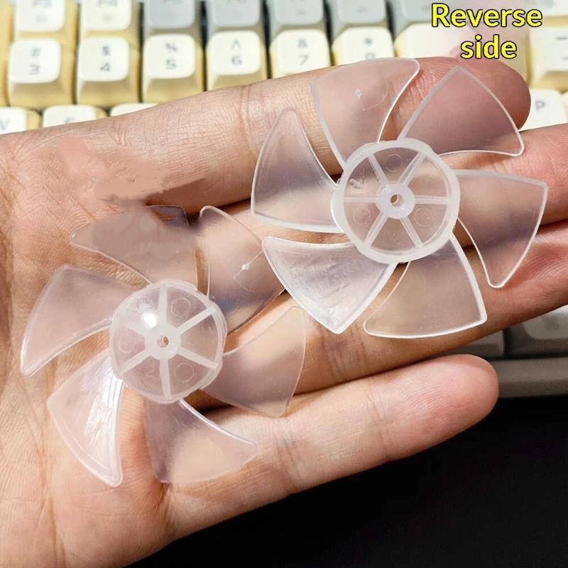Transparent Mini Fan Blade 6 Blades Plastic Wind Wheel 2/4/10Pcs Replacement Accessories for Handheld Small Fan DIY