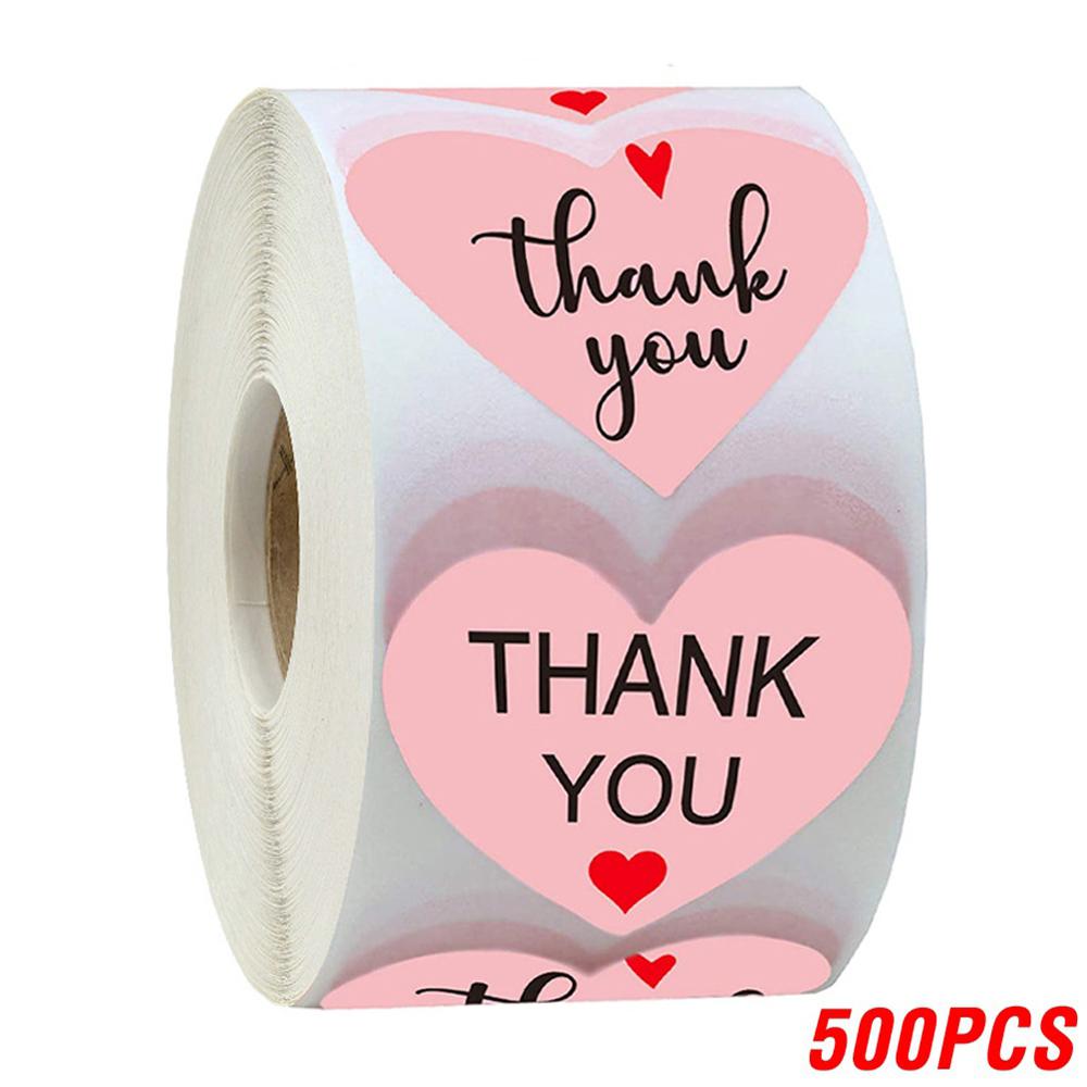 100-500pcs Round Thank You Stickers for Envelope Seal Labels Gift Packaging Decor Birthday Party Scrapbooking Stationery Sticker