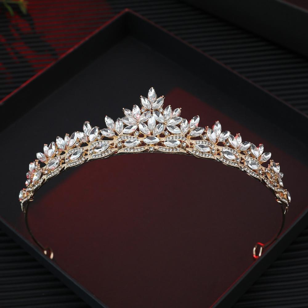 Elegant Baroque Crystal Crown Sparkling Luxury Crystal Tiara  Gorgeous Accessories