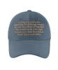 Hebeles Text Block Peach Wash Ball Cap - Blue Grey