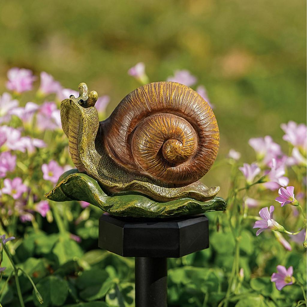 Solar-Frosch-Schnecken Gartenleuchte Außen Wasserdichte Solar-Erdspießleuchten für Rasenornamente Terrasse Hof Rasenkunst Dekor Gartengeschenke
