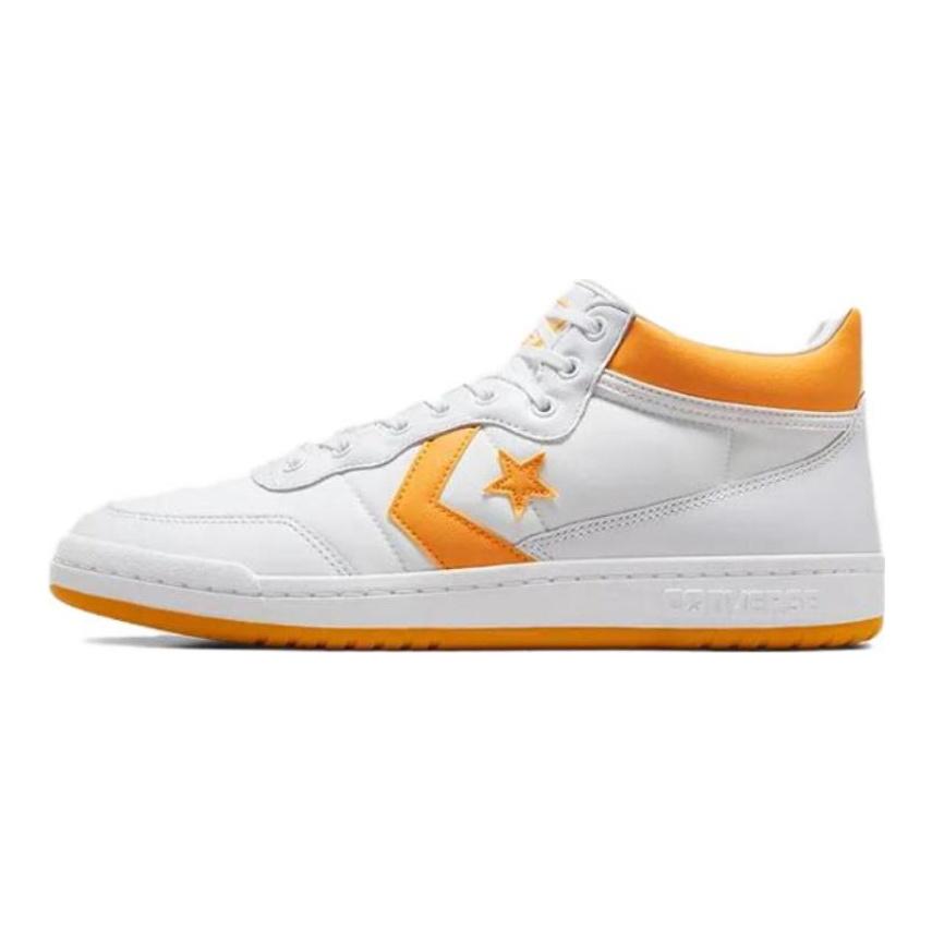 Converse Fastbreak Pro Round Toe Comfortable Warm Non-Slip Mid-Top Board Shoes Unisex Yellow
