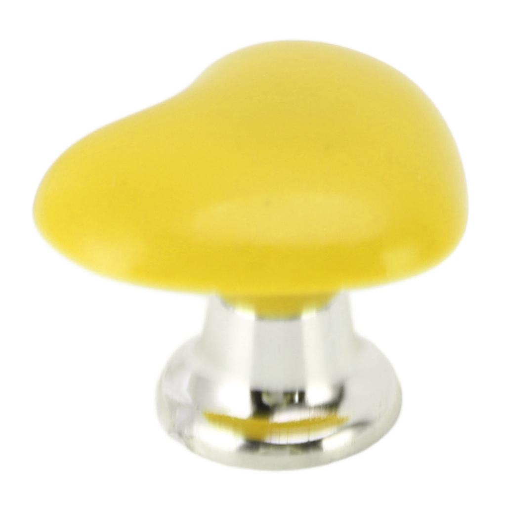 Heart Shaped Toilet Tank Button Plastic Nail Friendly Toilet Push Button Press Tool Yellow