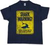 SHARK WARNING SIGN II Kids Boys T-Shirt Surfer Surfing Diver Taucher Tiger White