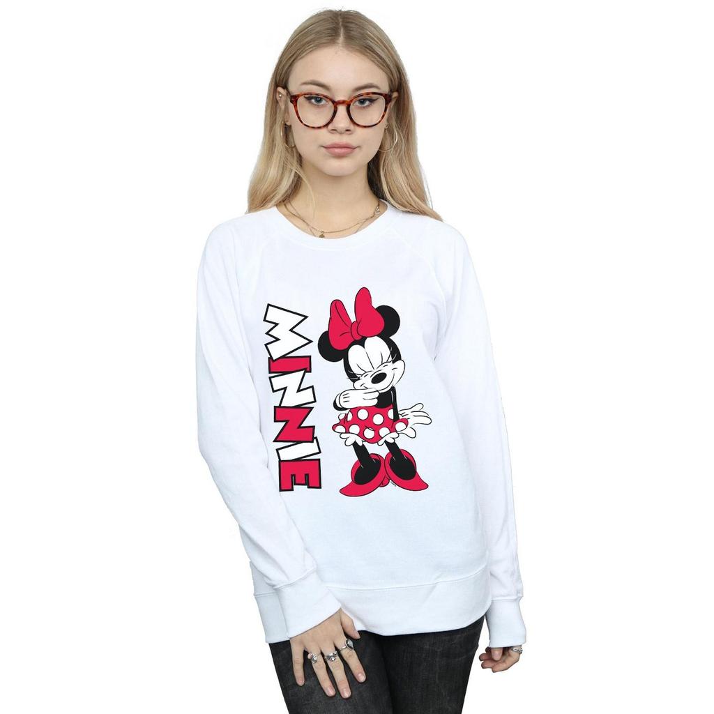 Disney Womens/Ladies Minnie Mouse Giggling Sweatshirt