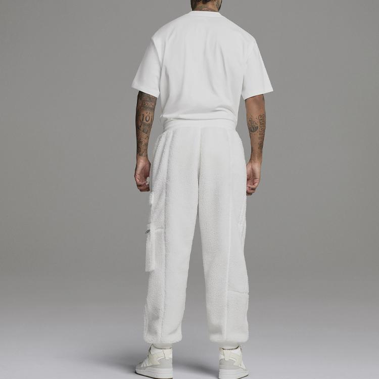 Adidas Originals X Ivy Park Co-Branded Velvet Sweatpants Unisex Bottoms Bright-White H21204