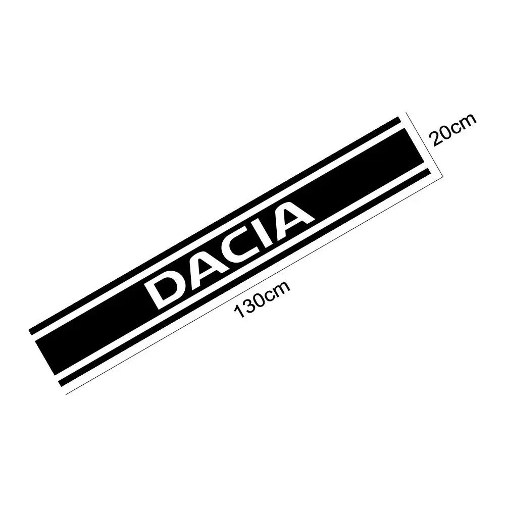 New Stripe Car Hood Covers Vinyl Decal Head Decorative Sticker for Dacia Duster Lodgy Logan Sandero Car Accessories 130cm X 20cm